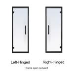 Prosaunas Tinted Glass Sauna Door 24x73 - Black Alder Frame