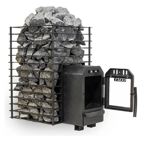 Cozy Heat Wood Burning Sauna Heaters Cozy Heat Quattro Thru-Wall Sauna Stove
