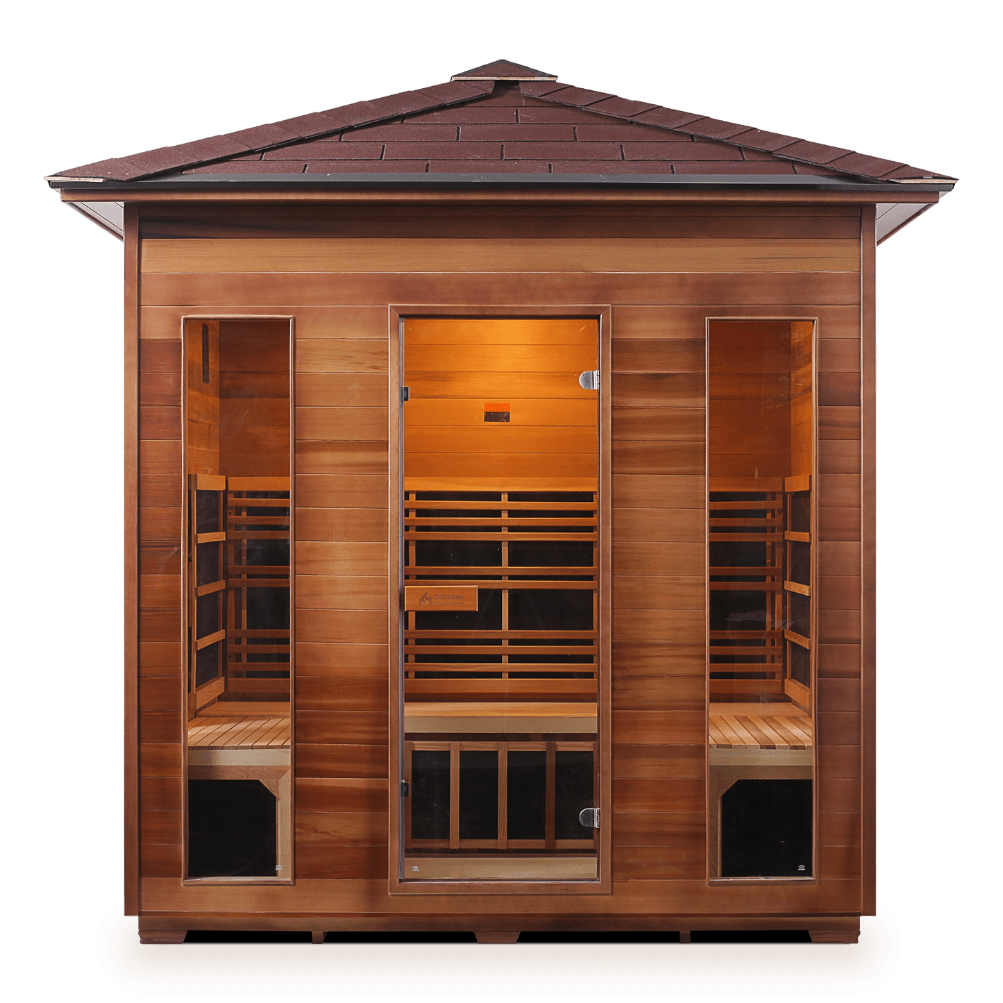 Enlighten Sauna Infrared Sauna Outdoor Peak Enlighten Sauna - RUSTIC 5 Full Spectrum Infrared Indoor or Outdoor Sauna
