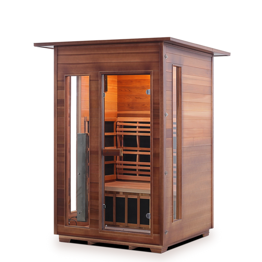 Enlighten Sauna - RUSTIC 2 Full Spectrum Infrared Indoor or Outdoor Sauna