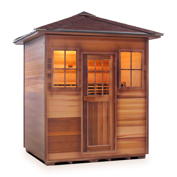 Enlighten Sauna - Sapphire 4 Hybrid Indoor/Outdoor/Corner Sauna