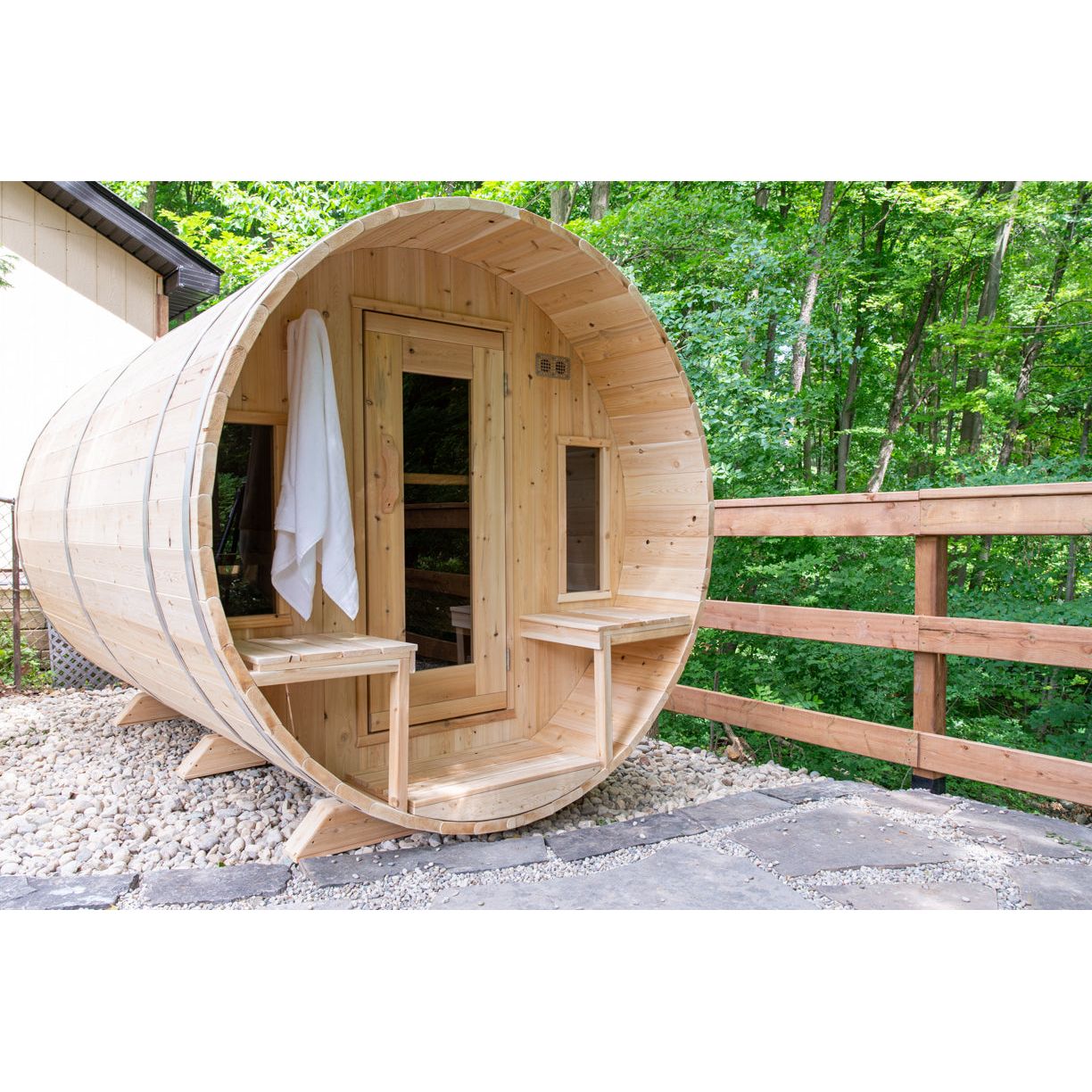 Leisurecraft CT Tranquility Barrel Sauna - 8 Person