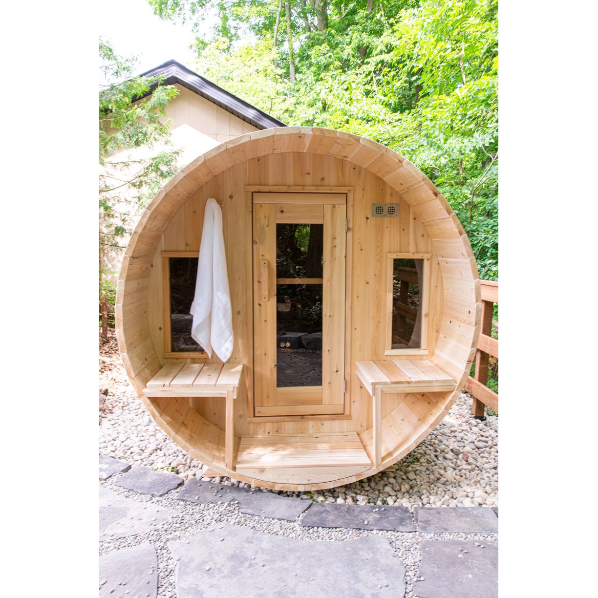 Leisurecraft CT Tranquility Barrel Sauna - 8 Person