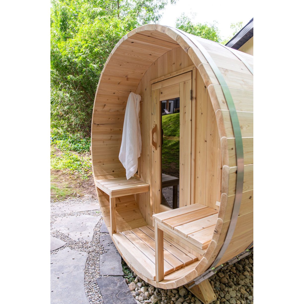 Leisurecraft CT Tranquility Barrel Sauna - 8 Person