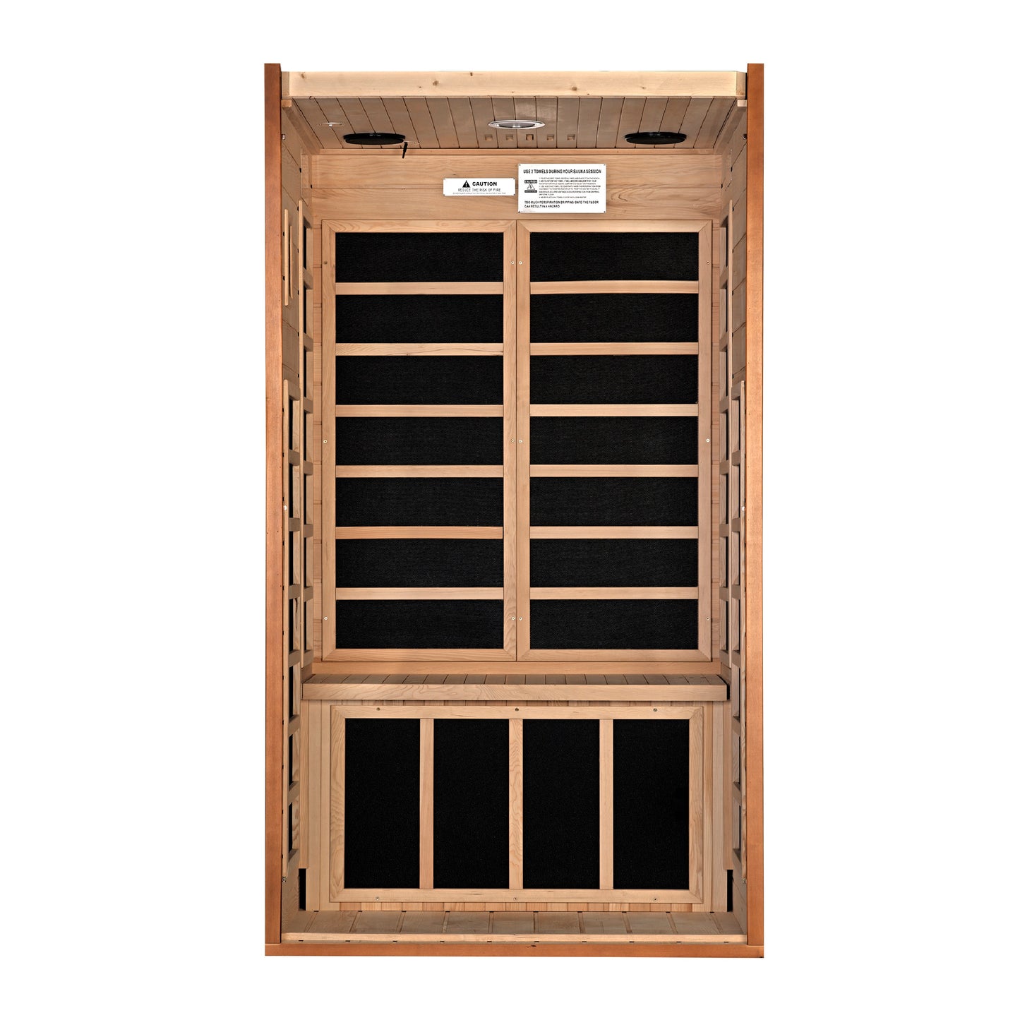 Golden Designs Dynamic Avila Elite 1-2-person Ultra Low EMF FAR Infrared Sauna - Canadian Hemlock