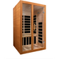 Golden Designs Dynamic Santiago Elite 2-person Ultra Low EMF FAR Infrared Sauna - Canadian Hemlock