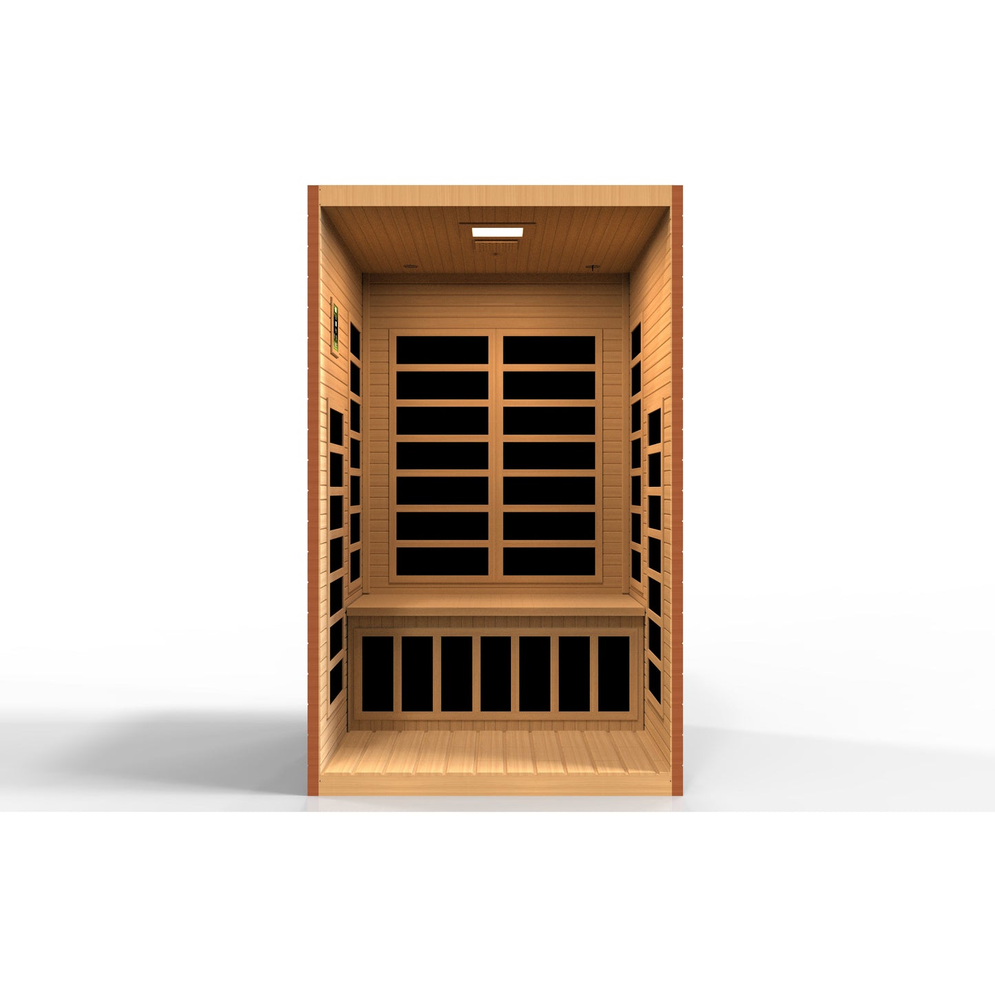 Golden Designs Dynamic Santiago Elite 2-person Ultra Low EMF FAR Infrared Sauna - Canadian Hemlock