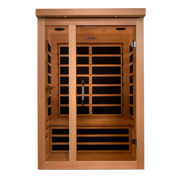 Golden Designs Dynamic Llumeneres 2-person Ultra Low EMF FAR Infrared Sauna - Canadian Hemlock