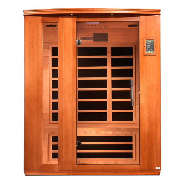 Golden Designs Dynamic Lugano 3-person Low EMF (Under 8MG) FAR Infrared Sauna (Canadian Hemlock)