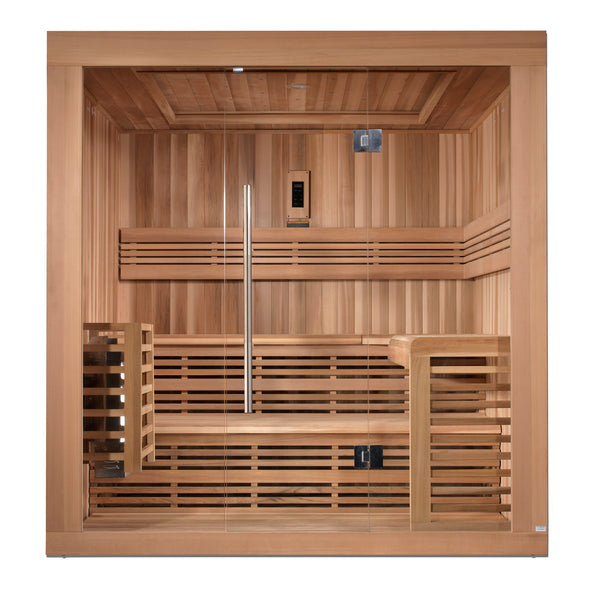 Golden Designs Osla Edition 6 Person Traditional Steam Sauna Canadian Red Cedar