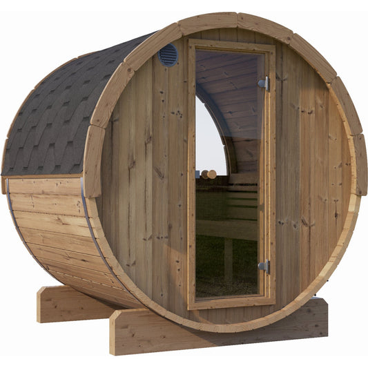 SaunaLife E7W Sauna Barrel with Window - 4 Person