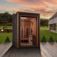 Golden Designs Nora 2 Person Outdoor-Indoor PureTech™ Hybrid Full Spectrum Sauna