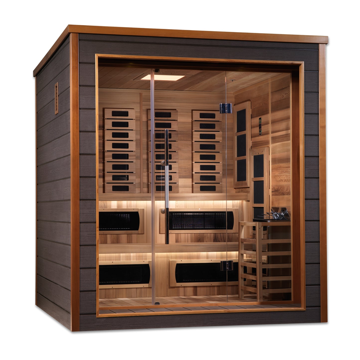 Golden Designs "Karlstad" 6 Person Outdoor-Indoor PureTech™ Hybrid Full Spectrum Sauna