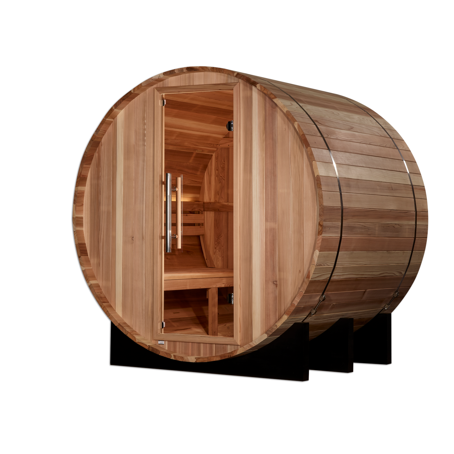 Golden Designs "St. Moritz" 2 Person Barrel Traditional Sauna - Pacific Cedar