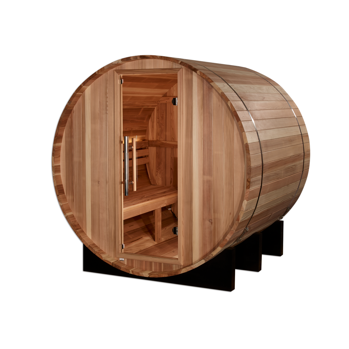 Golden Designs "St. Moritz" 2 Person Barrel Traditional Sauna - Pacific Cedar