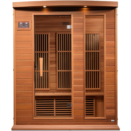 Golden Designs Maxxus "Montilemar Edition" 3 Person Near Zero EMF FAR Infrared Sauna - Canadian Red Cedar