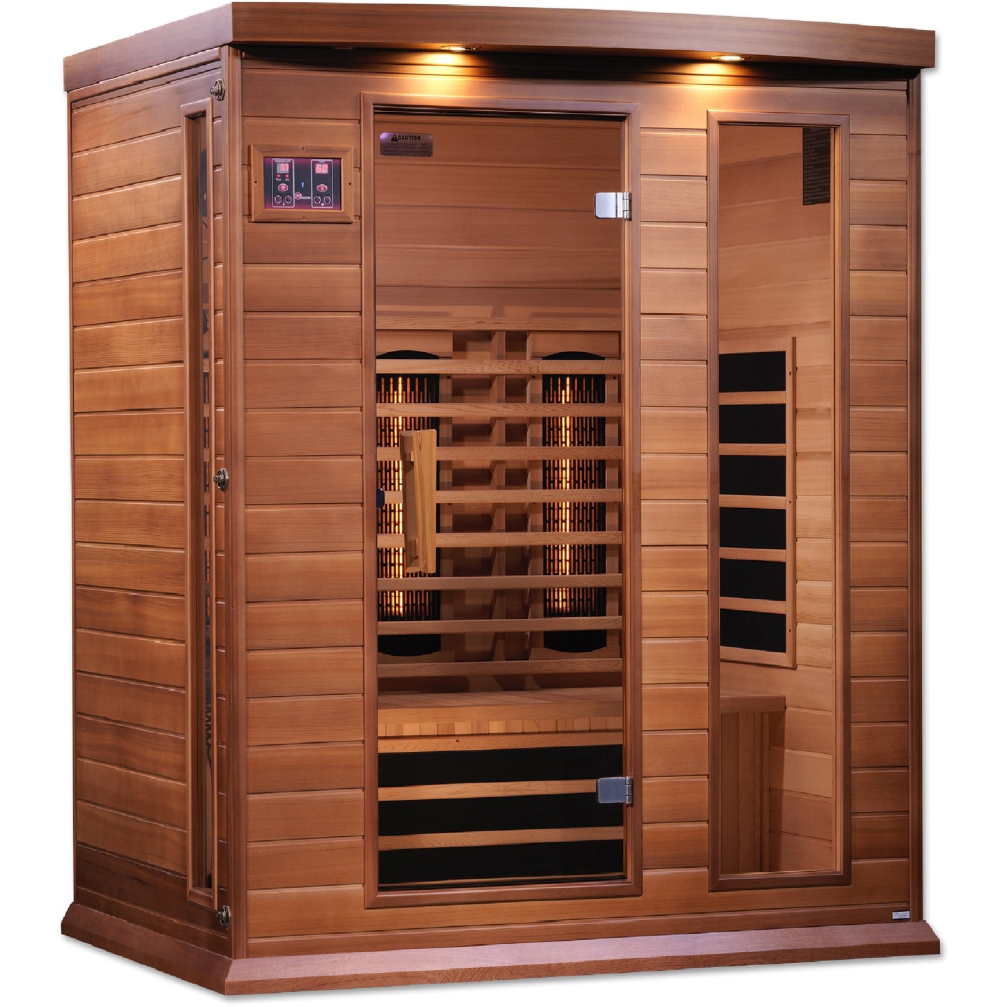 Golden Designs Maxxus 3 Person Red Cedar Full Spectrum Near Zero EMF FAR IR Sauna