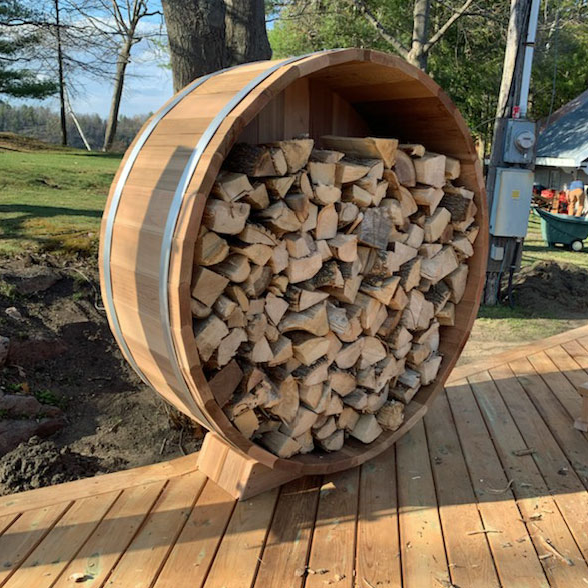 Leisurecraft 5' Clear Cedar Firewood Storage