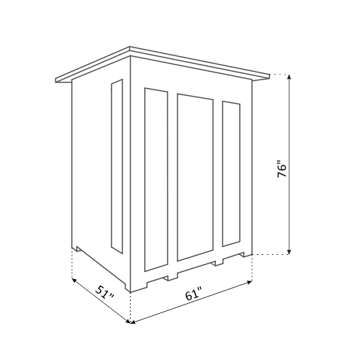 Enlighten Sauna Hybrid Sauna Enlighten Sauna - Diamond 3 Hybrid Indoor or Outdoor Sauna