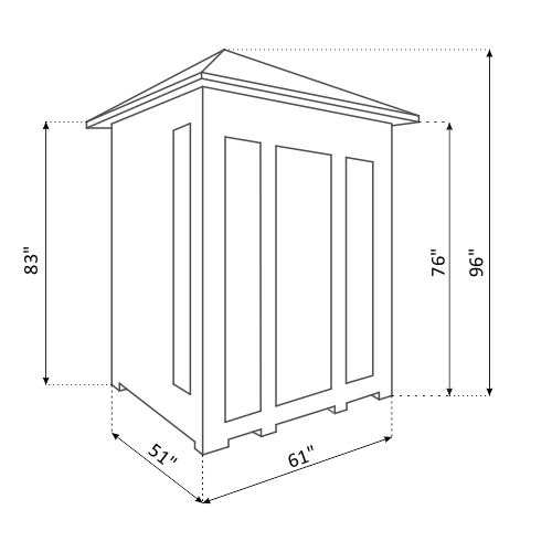 Enlighten Sauna Hybrid Sauna Enlighten Sauna - Diamond 3 Hybrid Indoor or Outdoor Sauna