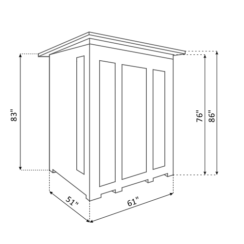 Enlighten Sauna Hybrid Sauna Enlighten Sauna - Diamond 3 Hybrid Indoor or Outdoor Sauna