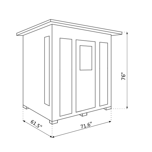 Enlighten Sauna Hybrid Sauna Enlighten Sauna - Diamond 4 Hybrid Indoor or Outdoor Sauna