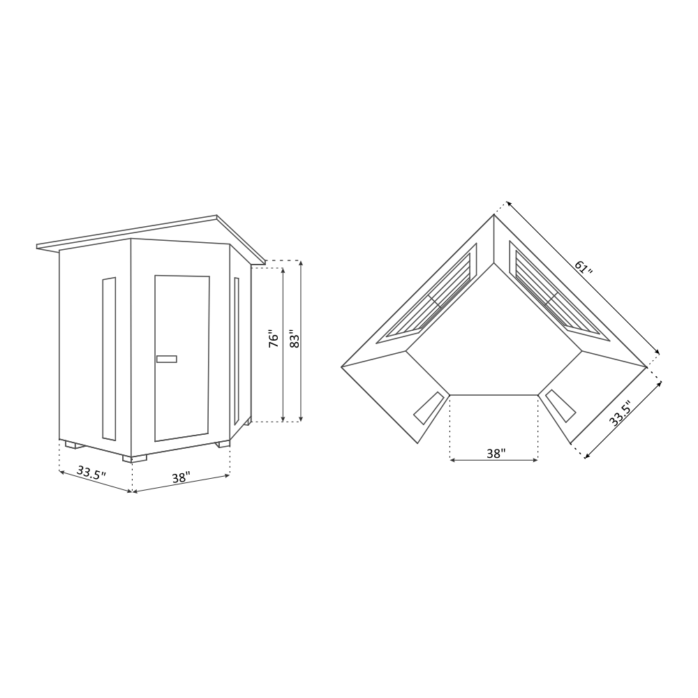 Enlighten Sauna Hybrid Sauna Enlighten Sauna - Diamond 4 Hybrid Indoor or Outdoor Sauna