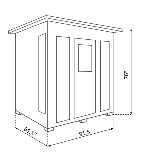 Enlighten Sauna Hybrid Sauna Enlighten Sauna - Diamond 5 Hybrid Indoor or Outdoor Sauna