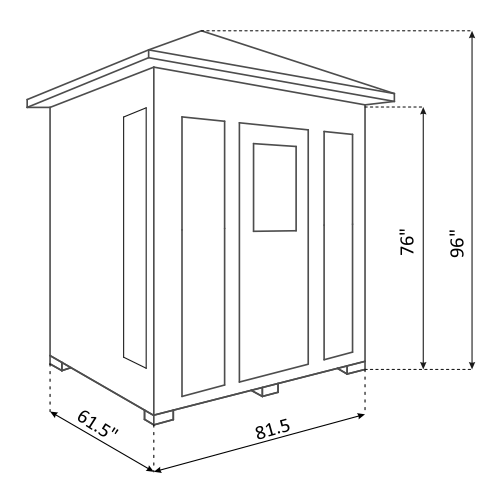 Enlighten Sauna Hybrid Sauna Enlighten Sauna - Diamond 5 Hybrid Indoor or Outdoor Sauna