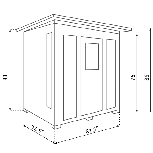 Enlighten Sauna Hybrid Sauna Enlighten Sauna - Diamond 5 Hybrid Indoor or Outdoor Sauna