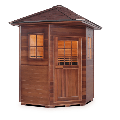 Enlighten Sauna Hybrid Sauna Enlighten Sauna - Sapphire 4 Hybrid Indoor/Outdoor/Corner Sauna