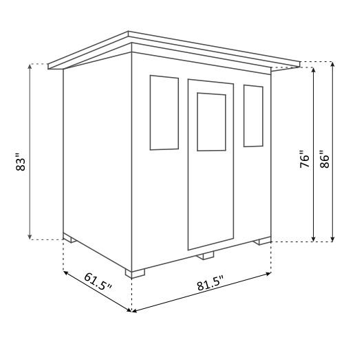 Enlighten Sauna Hybrid Sauna Enlighten Sauna - Sapphire 5 Hybrid Indoor or Outdoor Sauna