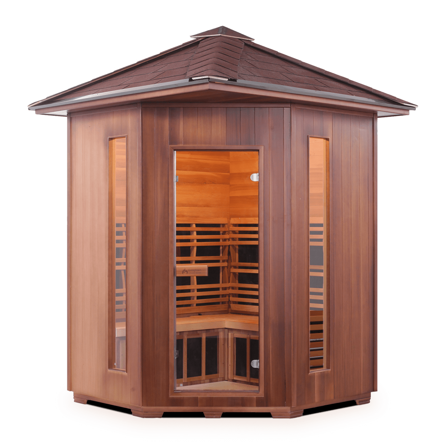 Enlighten Sauna Hybrid Sauna Indoor Corner Unit Enlighten Sauna - Diamond 4 Hybrid Indoor or Outdoor Sauna