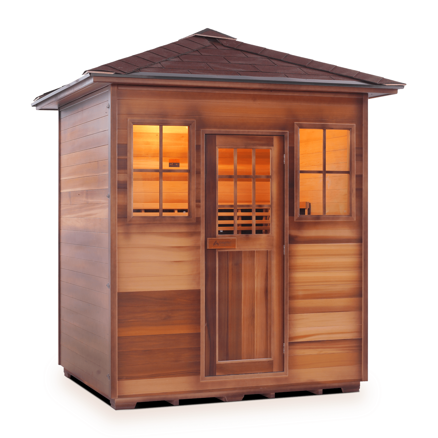 Enlighten Sauna Hybrid Sauna Outdoor Peak Enlighten Sauna - Sapphire 4 Hybrid Indoor/Outdoor/Corner Sauna