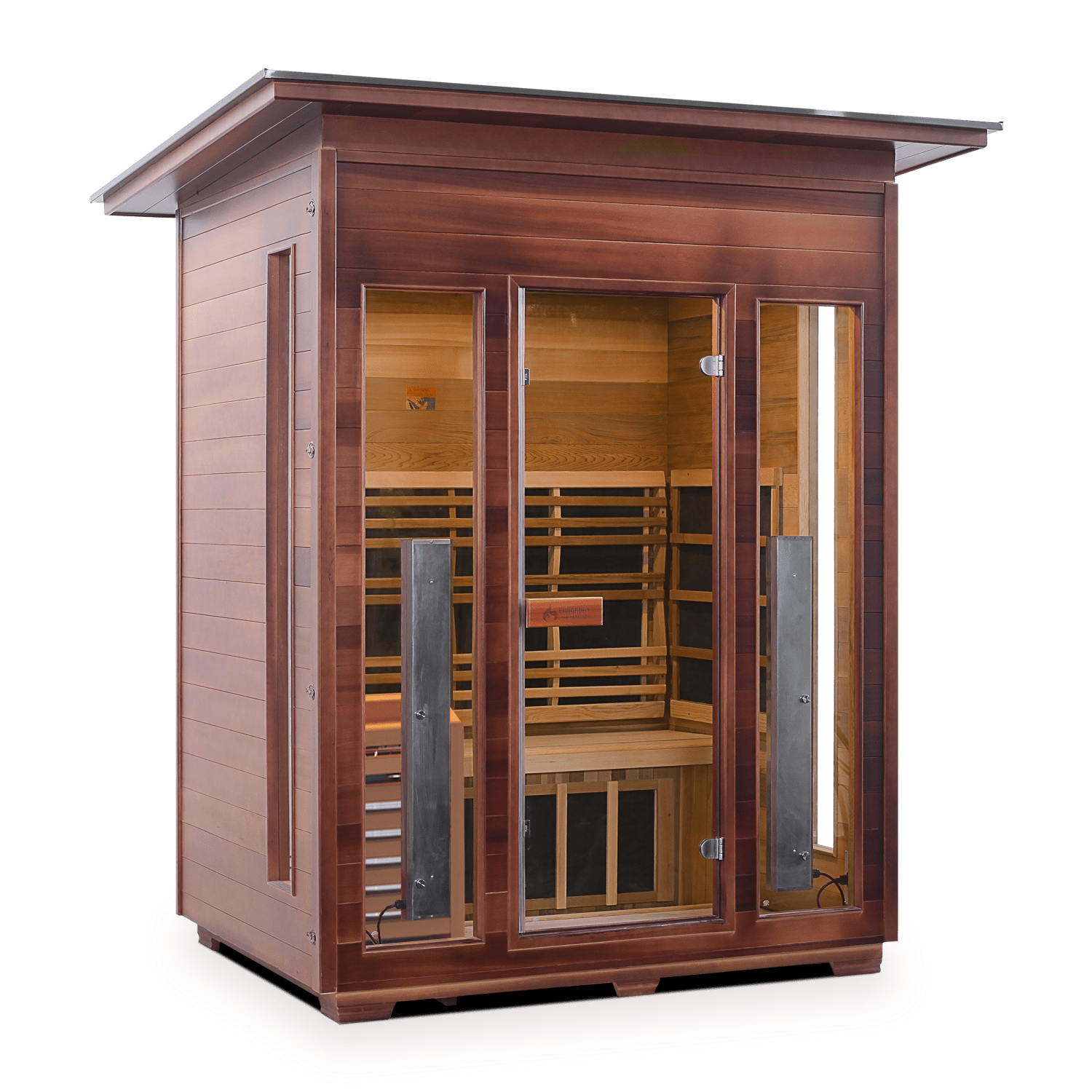 Enlighten Sauna Hybrid Sauna Outdoor Slope Enlighten Sauna - Diamond 3 Hybrid Indoor or Outdoor Sauna