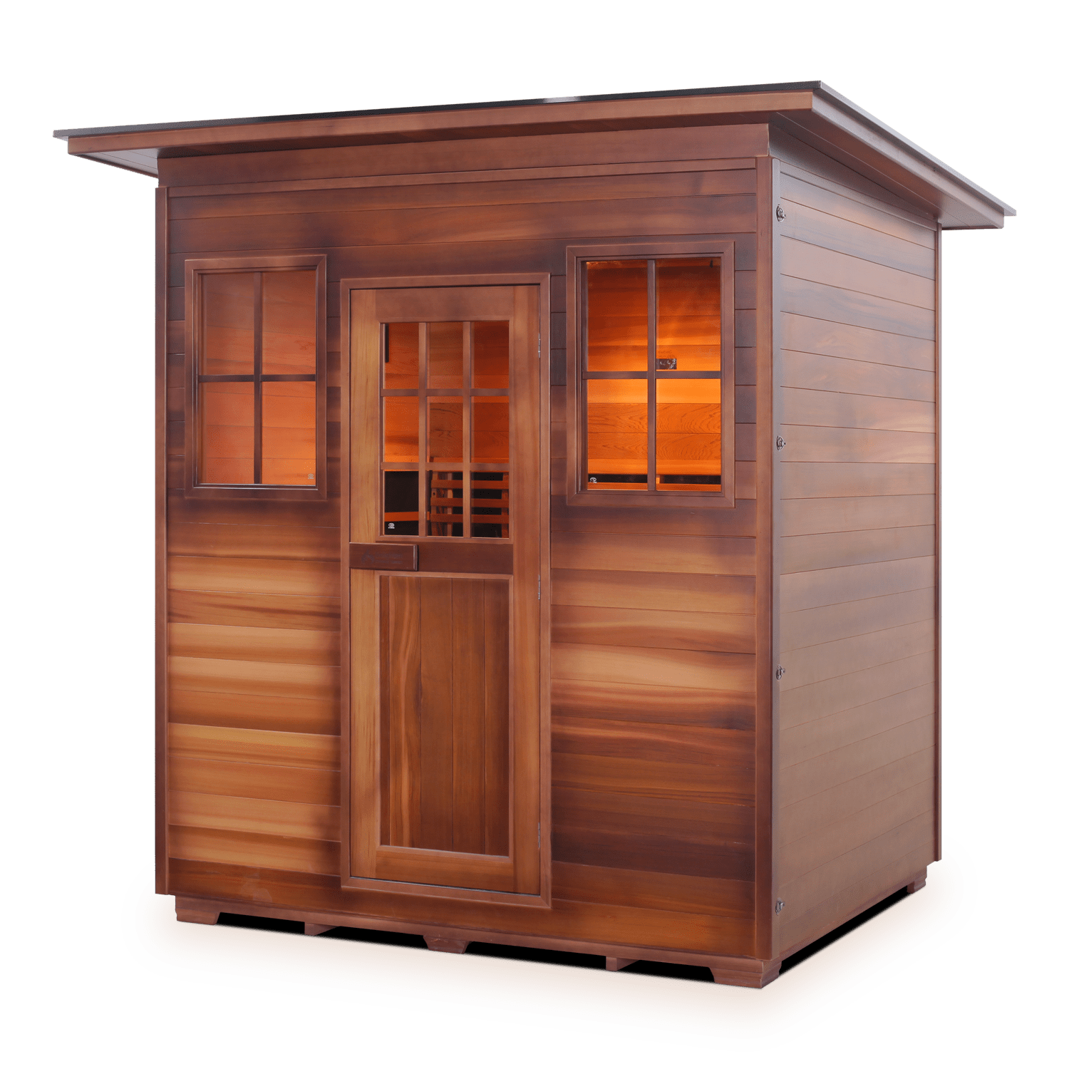 Enlighten Sauna Hybrid Sauna Outdoor Slope Enlighten Sauna - Sapphire 4 Hybrid Indoor/Outdoor/Corner Sauna