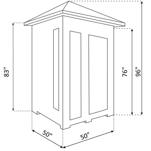 Enlighten Sauna Infrared Sauna Enlighten Sauna - RUSTIC 2 Full Spectrum Infrared Indoor or Outdoor Sauna