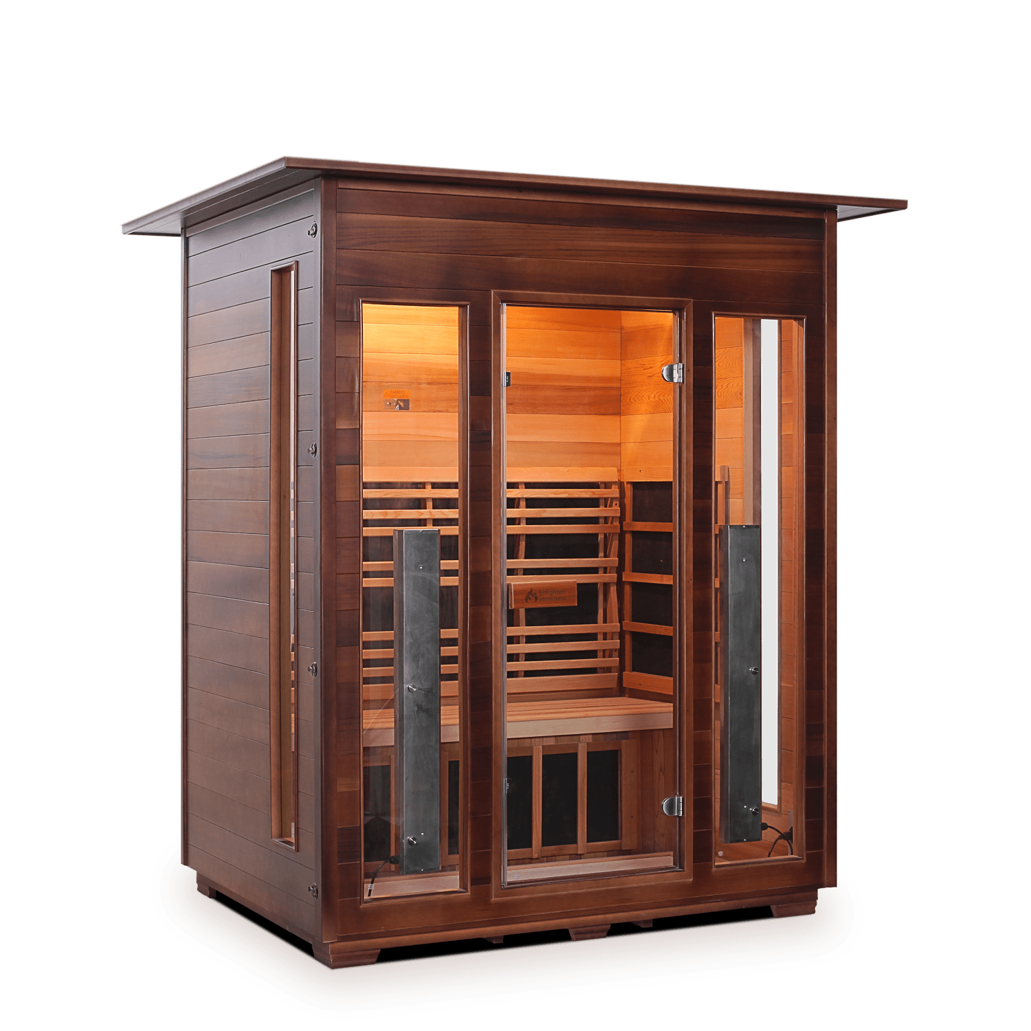 Enlighten Sauna Infrared Sauna Enlighten Sauna - RUSTIC 3 Full Spectrum Infrared Indoor or Outdoor Sauna