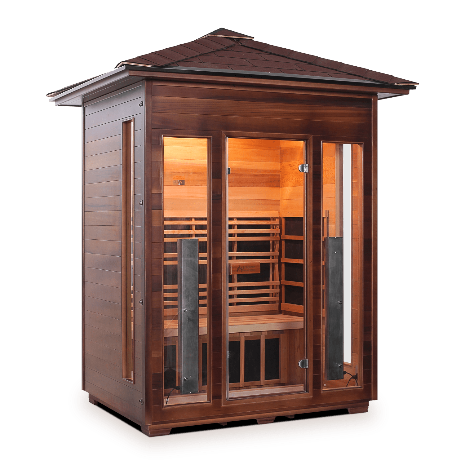 Enlighten Sauna Infrared Sauna Enlighten Sauna - RUSTIC 3 Full Spectrum Infrared Indoor or Outdoor Sauna