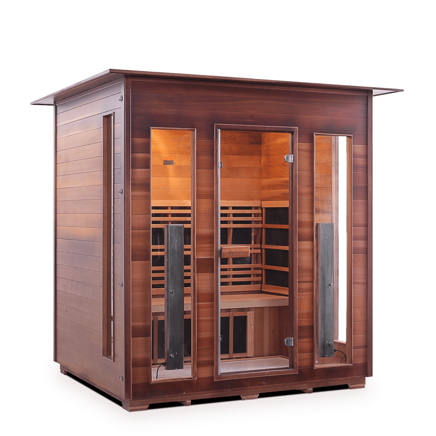 Enlighten Sauna Infrared Sauna Enlighten Sauna - RUSTIC 4 Full Spectrum Infrared Indoor/Outdoor/Corner Sauna