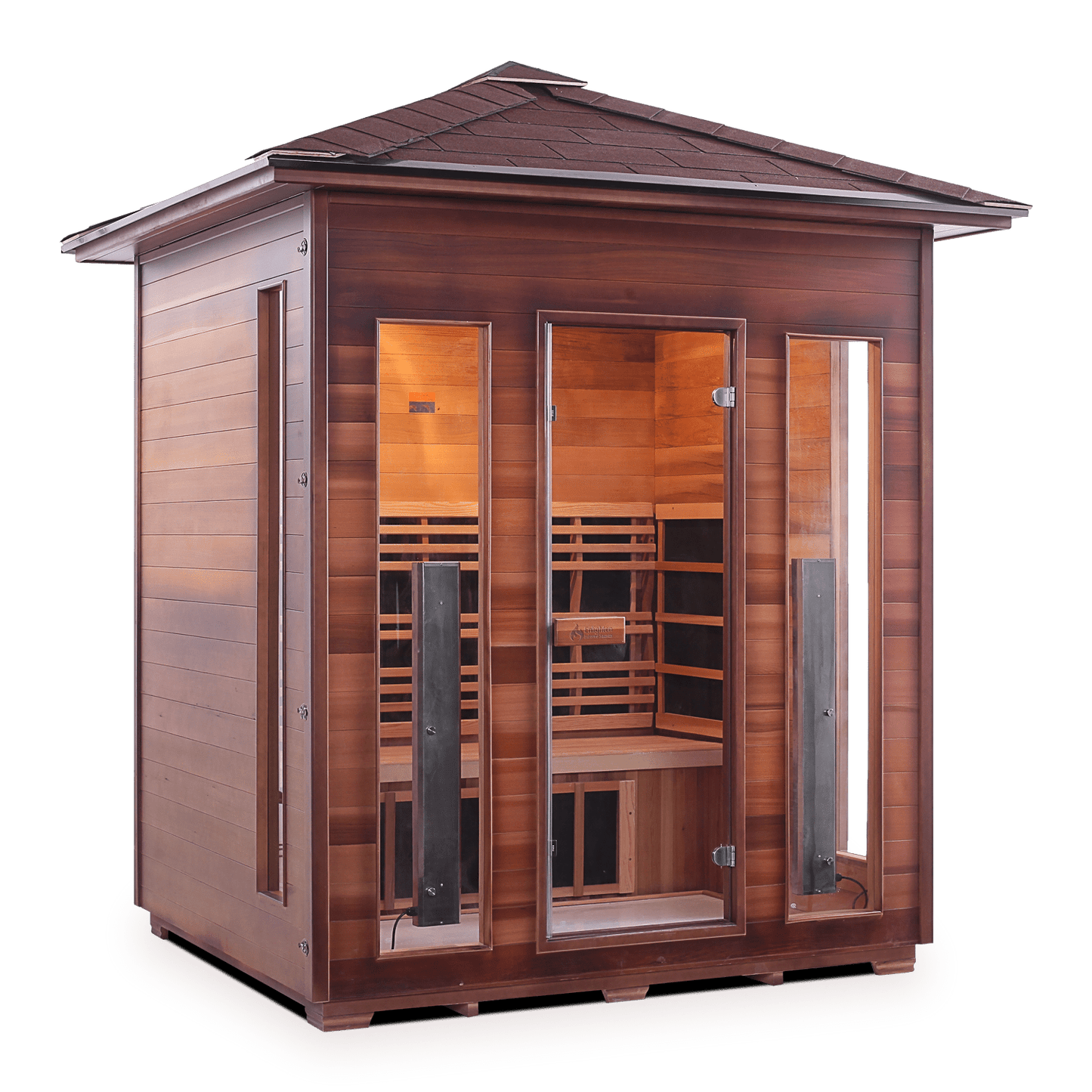 Enlighten Sauna Infrared Sauna Enlighten Sauna - RUSTIC 4 Full Spectrum Infrared Indoor/Outdoor/Corner Sauna