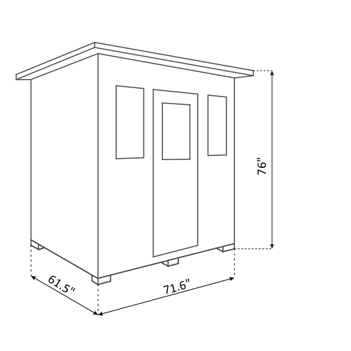 Enlighten Sauna Infrared Sauna Enlighten Sauna - SIERRA 4 Full Spectrum Infrared Indoor/Outdoor/Corner Sauna