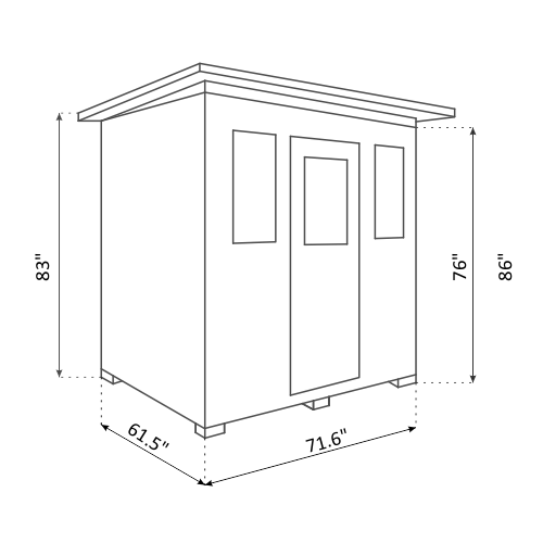 Enlighten Sauna Infrared Sauna Enlighten Sauna - SIERRA 4 Full Spectrum Infrared Indoor/Outdoor/Corner Sauna