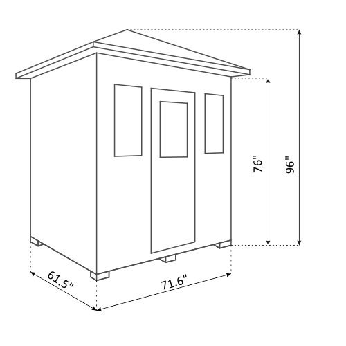 Enlighten Sauna Infrared Sauna Enlighten Sauna - SIERRA 4 Full Spectrum Infrared Indoor/Outdoor/Corner Sauna