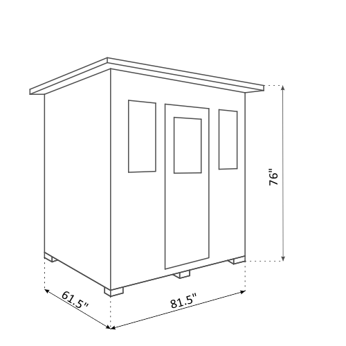 Enlighten Sauna Infrared Sauna Enlighten Sauna - SIERRA 5 Full Spectrum Infrared Indoor or Outdoor Sauna