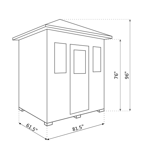 Enlighten Sauna Infrared Sauna Enlighten Sauna - SIERRA 5 Full Spectrum Infrared Indoor or Outdoor Sauna