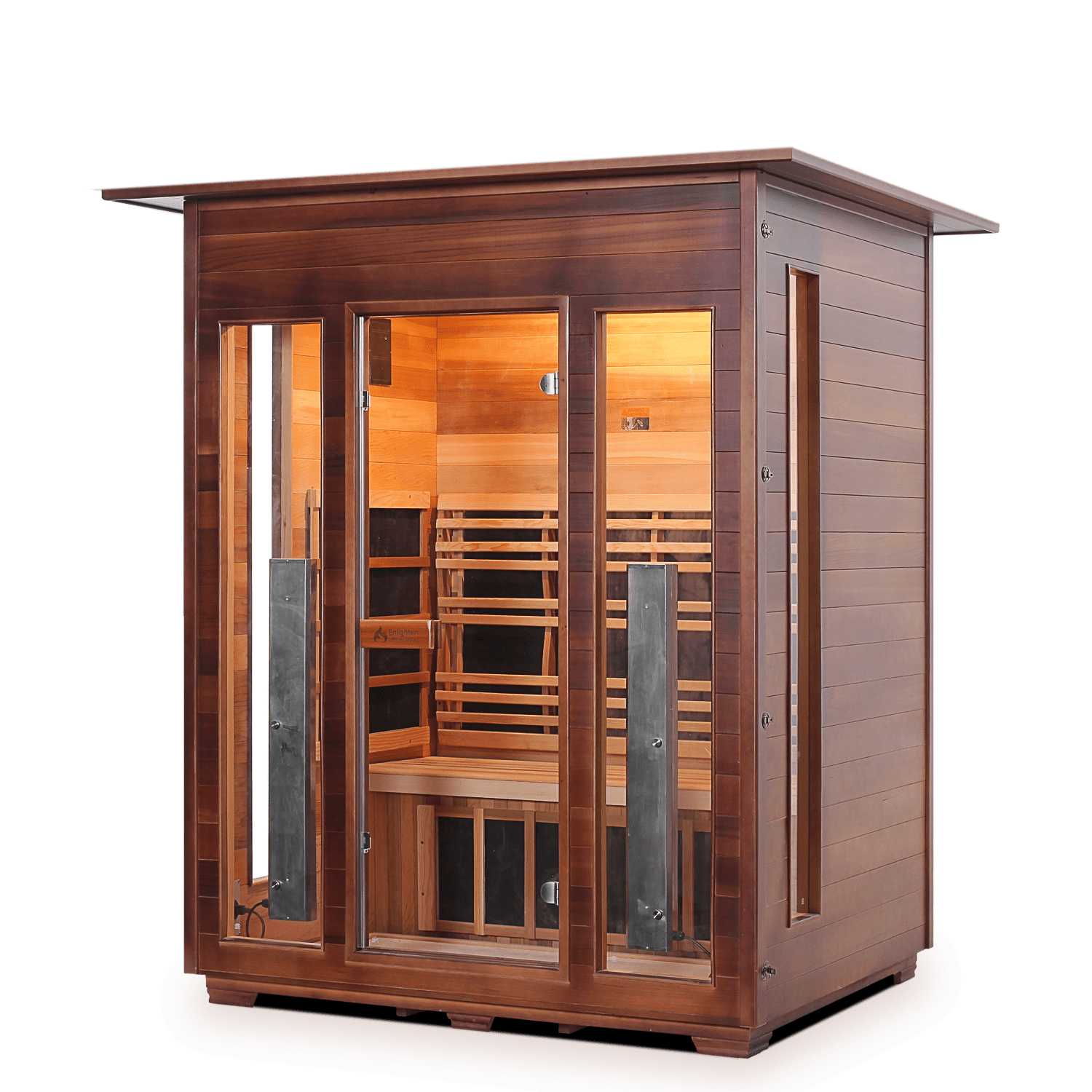 Enlighten Sauna Infrared Sauna Indoor Enlighten Sauna - RUSTIC 3 Full Spectrum Infrared Indoor or Outdoor Sauna