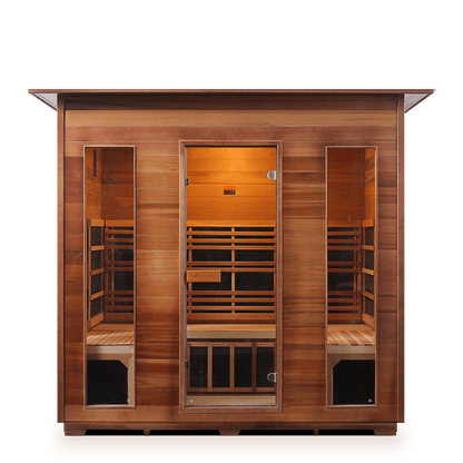 Enlighten Sauna Infrared Sauna Indoor Enlighten Sauna - RUSTIC 5 Full Spectrum Infrared Indoor or Outdoor Sauna