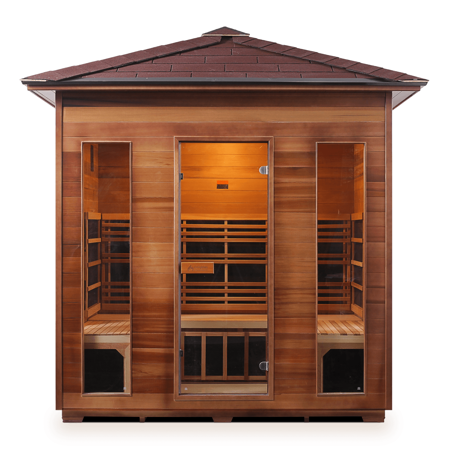 Enlighten Sauna Infrared Sauna Outdoor Peak Enlighten Sauna - RUSTIC 5 Full Spectrum Infrared Indoor or Outdoor Sauna