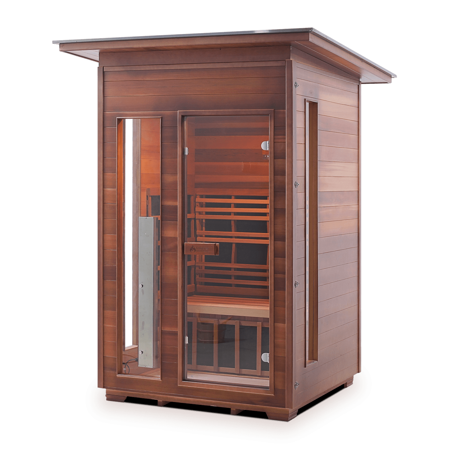 Enlighten Sauna Infrared Sauna Outdoor Slope Enlighten Sauna - RUSTIC 2 Full Spectrum Infrared Indoor or Outdoor Sauna